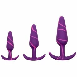 New ๐ Mon Amour Purple Marble Silicone Butt Plug - 4, 4.8 Or 5.8 Inch ๐