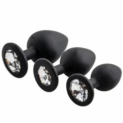 Flash Sale 🥰 Bondara&Sex Bejewelled Black Silicone Butt Plug ? 2.5, 3 Or 3.5 Inch 🛒 -Sex Toys Sale unnamed file 423