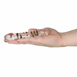 Cheapest ✔️ Glacier Glass Black Spiral And Dot Dual-Sided Dildo ? 5.5 Inch 🔔 -Sex Toys Sale unnamed file 444