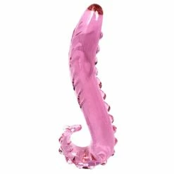 Flash Sale 😉 Glacier Glass Pink Tentacle Dildo - 6 Inch 🎁