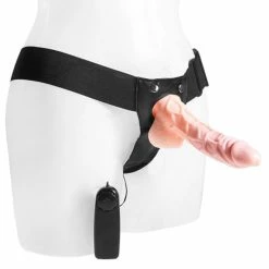 Wholesale 💯 Bondara&Sex Turn Me On Light Tone Unisex Hollow Vibrating Strap-On - 7 Inch ⌛