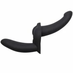New ❤️ Bondara Lady Lumps Black Silicone Double Strapless Strap-On 💯